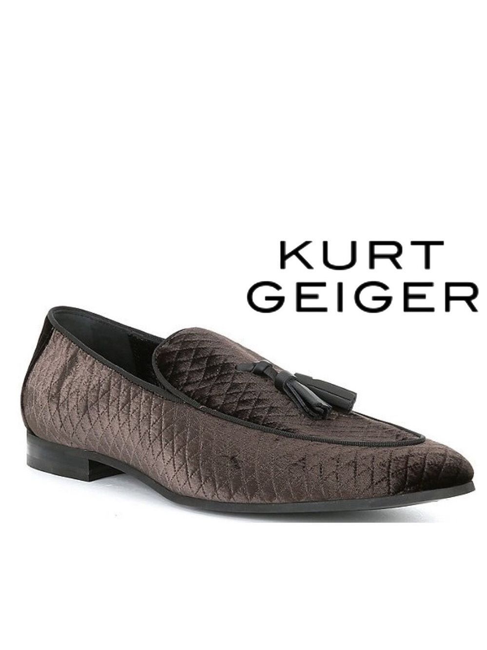 NWOB $245  Kurt Geiger London, the Men's Henry Quilted Velvet Tassel Loafers